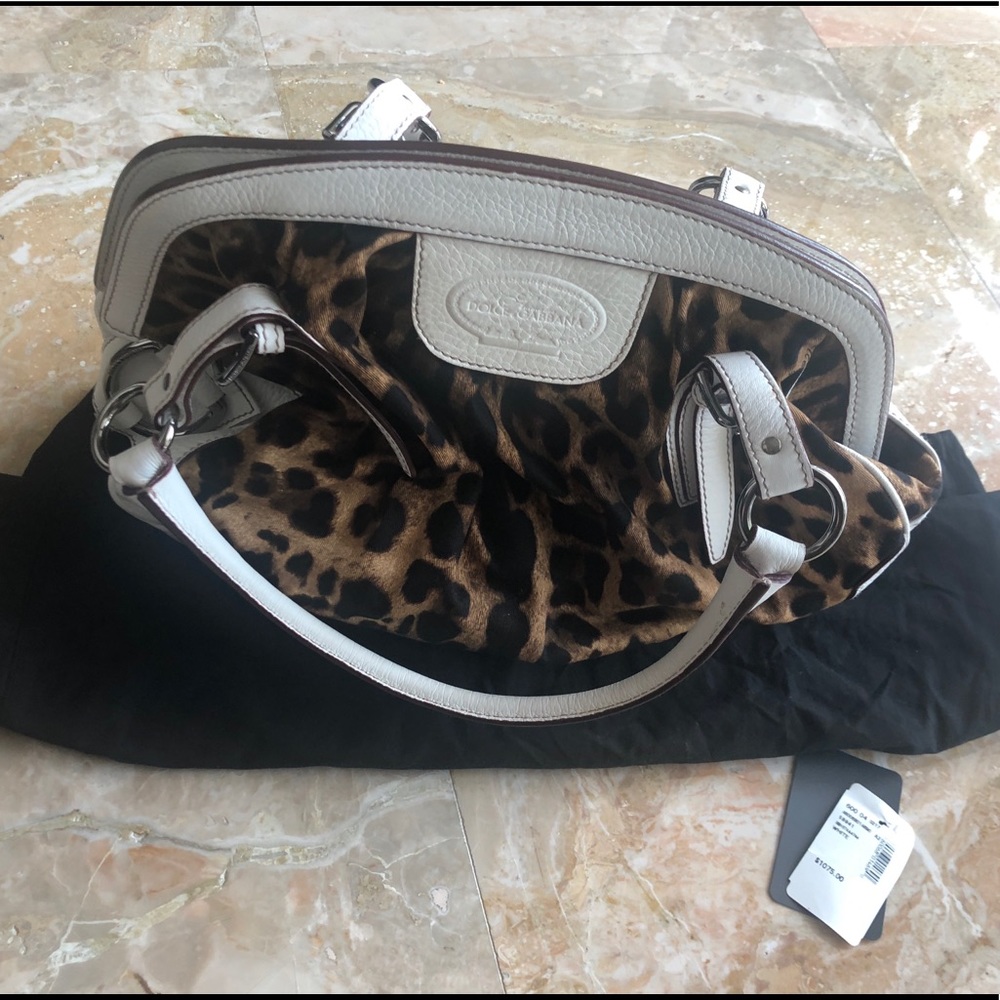 Dolce and Gabbana leopard print hand bag